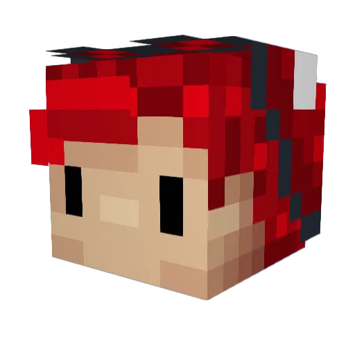 MrHansinluck Minecraft avatar head, 3D render