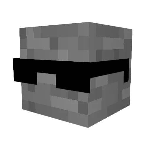 MrHappy Minecraft avatar head, 3D render