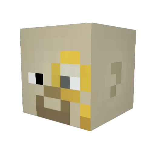 MrHavre Minecraft avatar head, 3D render