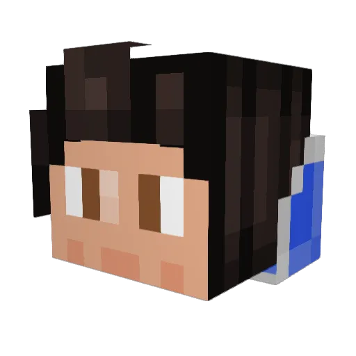 MrHeadpointer Minecraft avatar head, 3D render