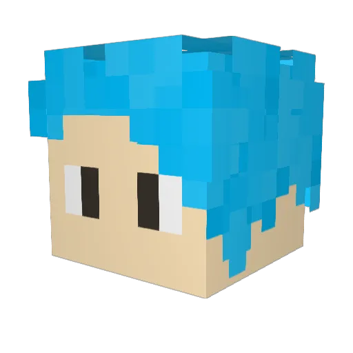 MrHeck125 Minecraft avatar head, 3D render