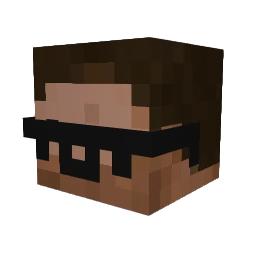 MrHenro Minecraft avatar head, 3D render
