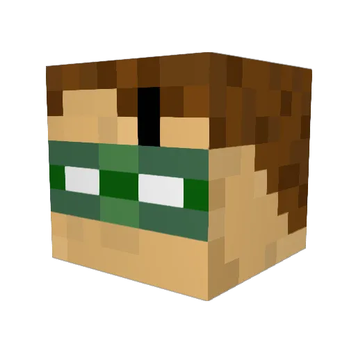 MrHero18 Minecraft avatar head, 3D render