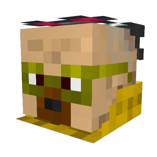 MrHofmann Minecraft avatar head, 3D render