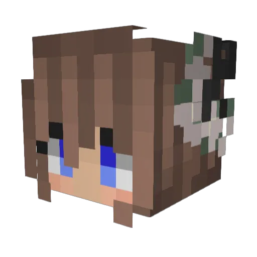 MrHotCake Minecraft avatar head, 3D render