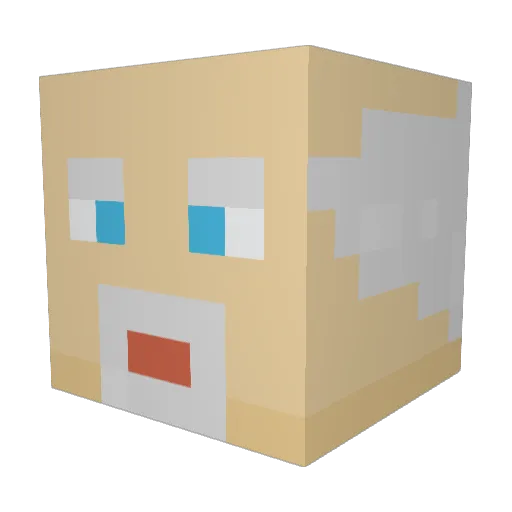 MrHoundy Minecraft avatar head, 3D render