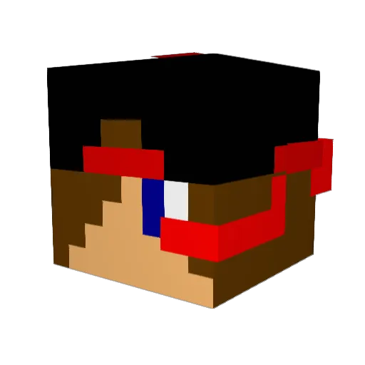 MrHydraa Minecraft avatar head, 3D render