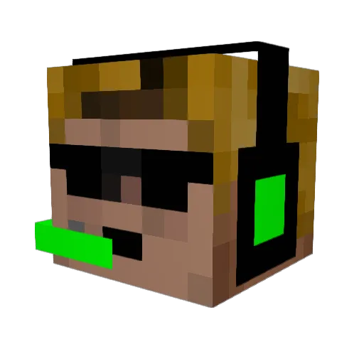 MrInfinityGoes Minecraft avatar head, 3D render