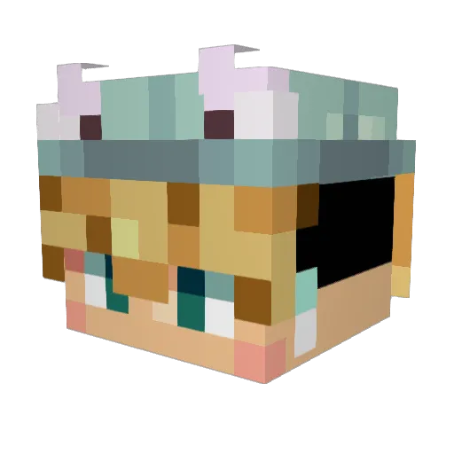 MrInstantRamen Minecraft avatar head, 3D render