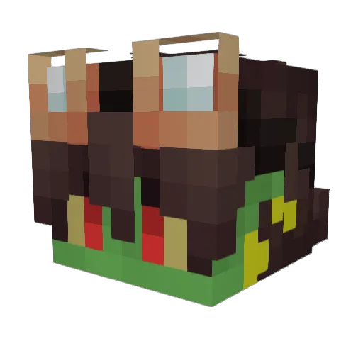 MrJ18 Minecraft avatar head, 3D render