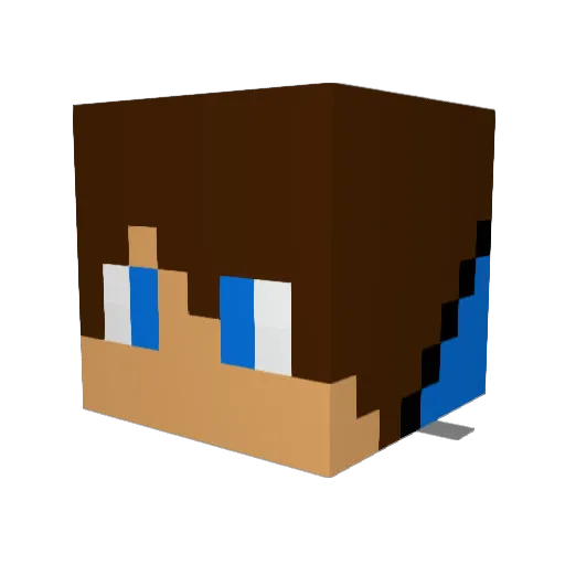 MrJN88 Minecraft avatar head, 3D render