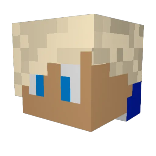 MrJaffaCakes13 Minecraft avatar head, 3D render