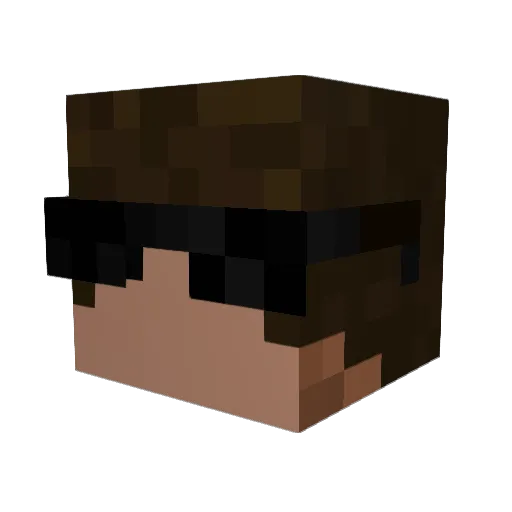 MrJamesBond Minecraft avatar head, 3D render