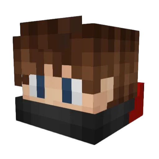 MrJavis Minecraft avatar head, 3D render