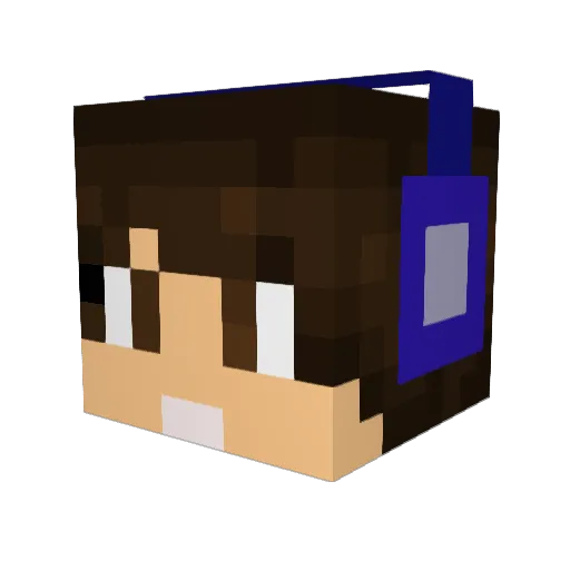 MrJerry1 Minecraft avatar head, 3D render