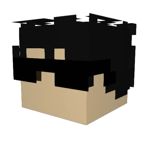 MrJie963 Minecraft avatar head, 3D render