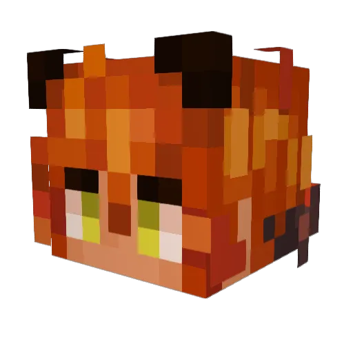 MrJigglesNya Minecraft avatar head, 3D render