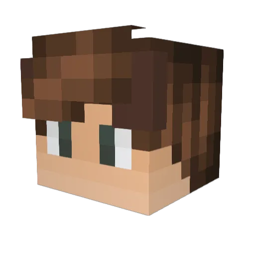 MrJirka Minecraft avatar head, 3D render