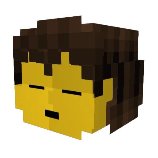 MrJohn5767 Minecraft avatar head, 3D render