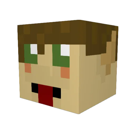 MrJohnsosaurus Minecraft avatar head, 3D render