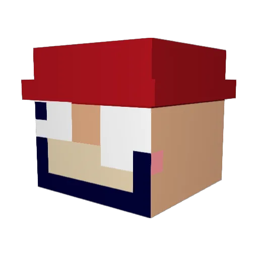 MrJokeAmbi Minecraft avatar head, 3D render