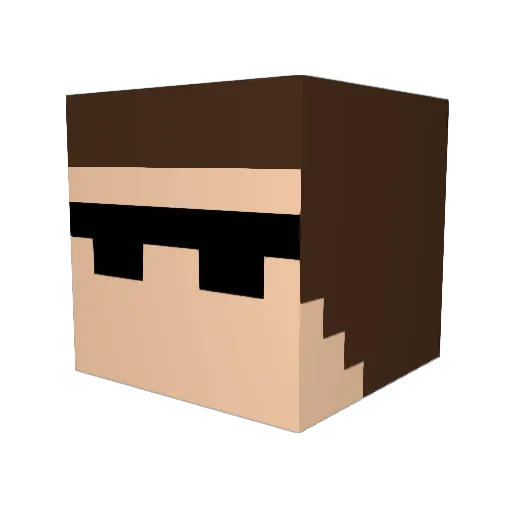MrJustice001 Minecraft avatar head, 3D render