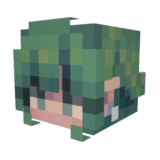 MrKGoblin Minecraft avatar head, 3D render