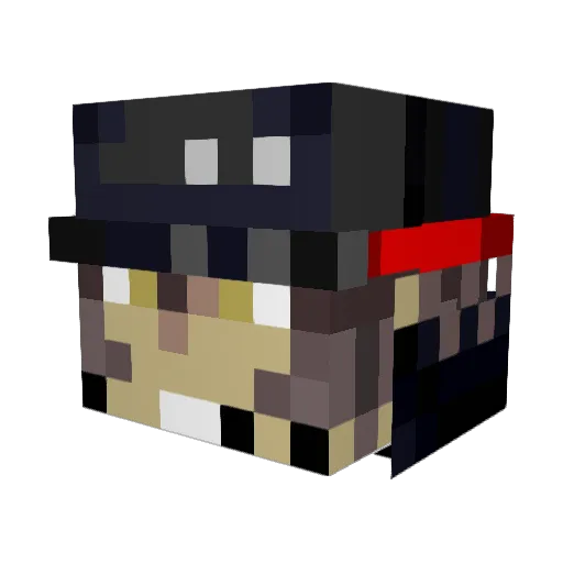 MrKame Minecraft avatar head, 3D render