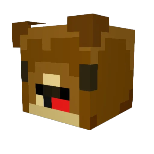 MrKangaroo Minecraft avatar head, 3D render