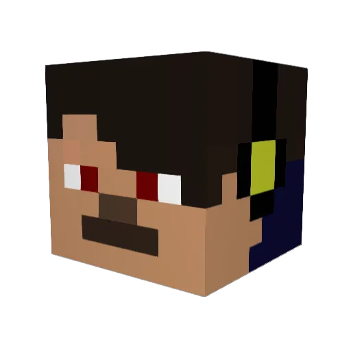 MrKardhal Minecraft avatar head, 3D render