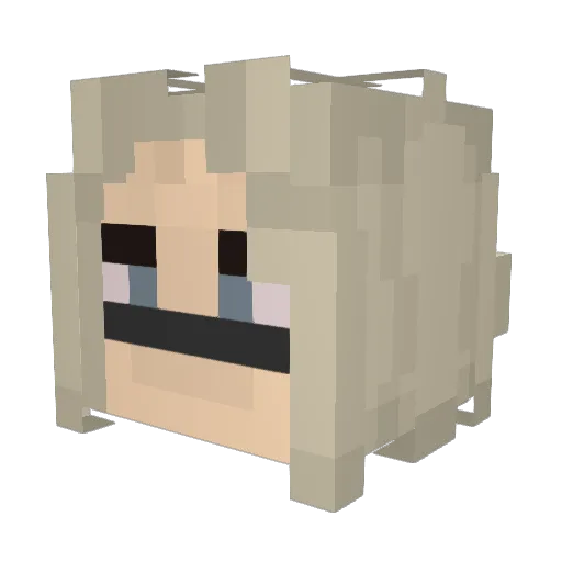 MrKauczuk Minecraft avatar head, 3D render