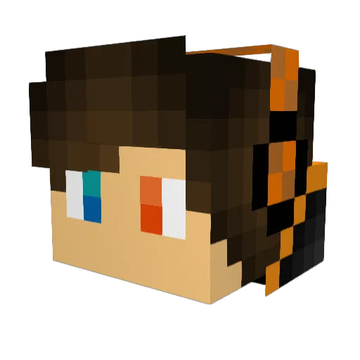 MrKeks123 Minecraft avatar head, 3D render