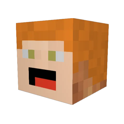 MrKekzi Minecraft avatar head, 3D render