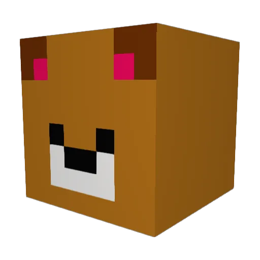MrKettleCorn Minecraft avatar head, 3D render