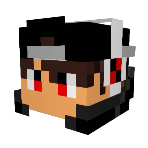 MrKey9 Minecraft avatar head, 3D render