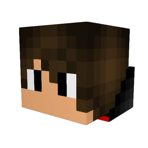 MrKingNeon Minecraft avatar head, 3D render