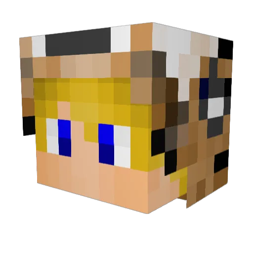 MrKingTigger Minecraft avatar head, 3D render