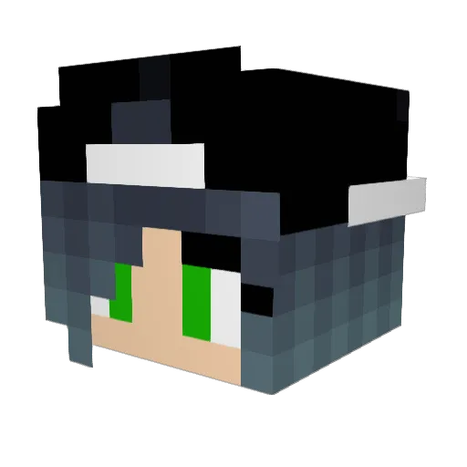 MrKittenPants Minecraft avatar head, 3D render