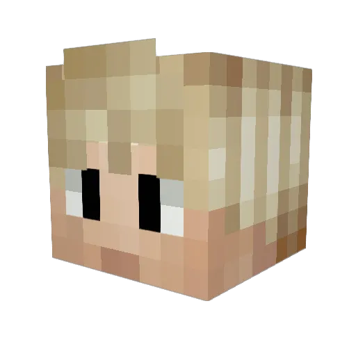 MrKlump Minecraft avatar head, 3D render