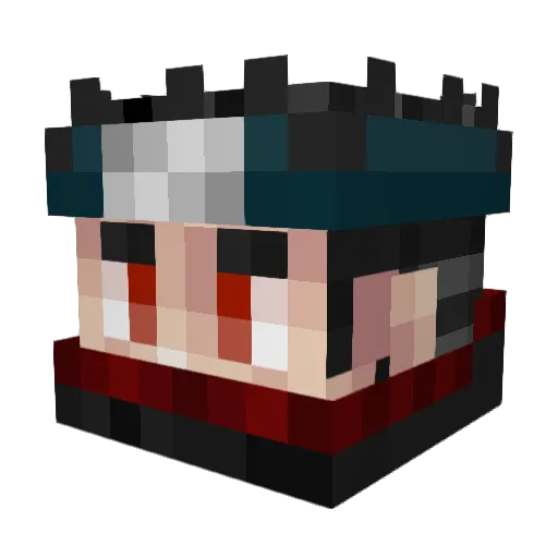 MrKneeSocks Minecraft avatar head, 3D render