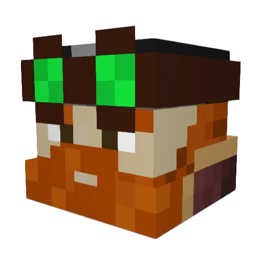 MrKoan Minecraft avatar head, 3D render