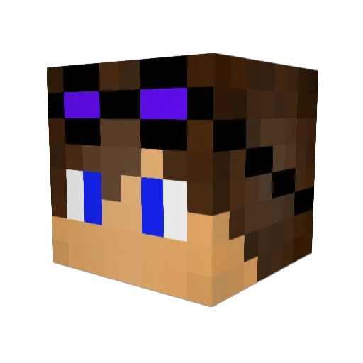 MrKote123 Minecraft avatar head, 3D render