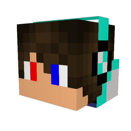 MrKrain Minecraft avatar head, 3D render