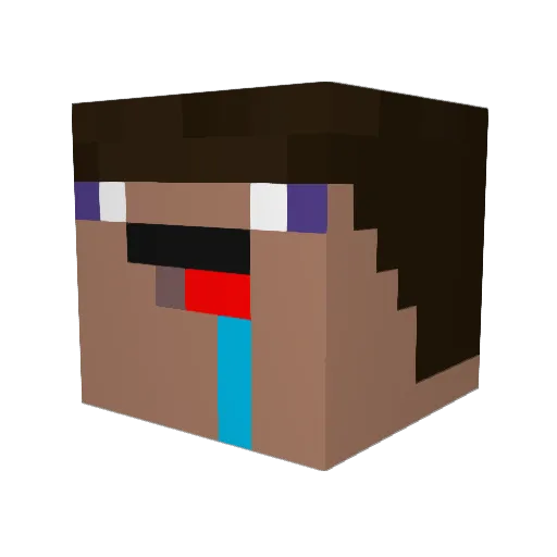 MrKrazyKub Minecraft avatar head, 3D render