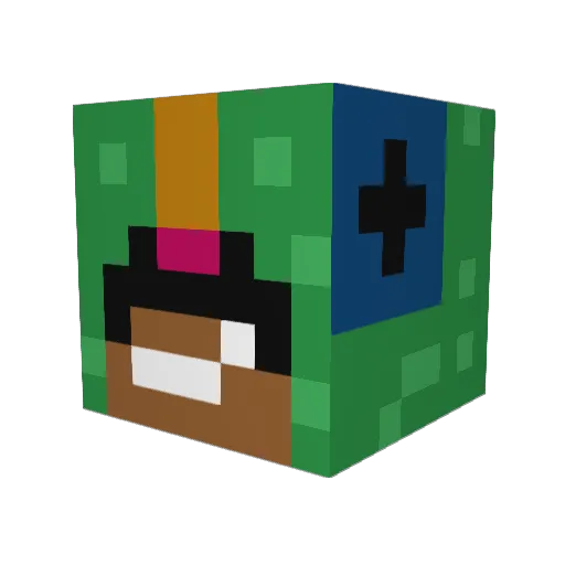 MrKurikFat Minecraft avatar head, 3D render