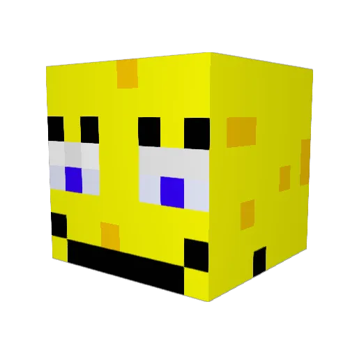 MrL3ser_HD Minecraft avatar head, 3D render