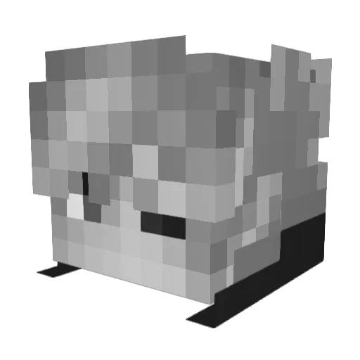 MrLPG Minecraft avatar head, 3D render