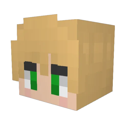 MrLakige Minecraft avatar head, 3D render