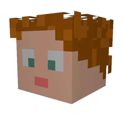 MrLambertos Minecraft avatar head, 3D render