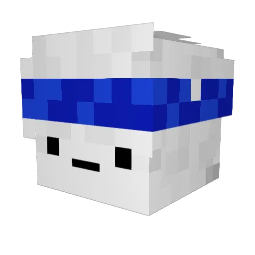 MrLass Minecraft avatar head, 3D render